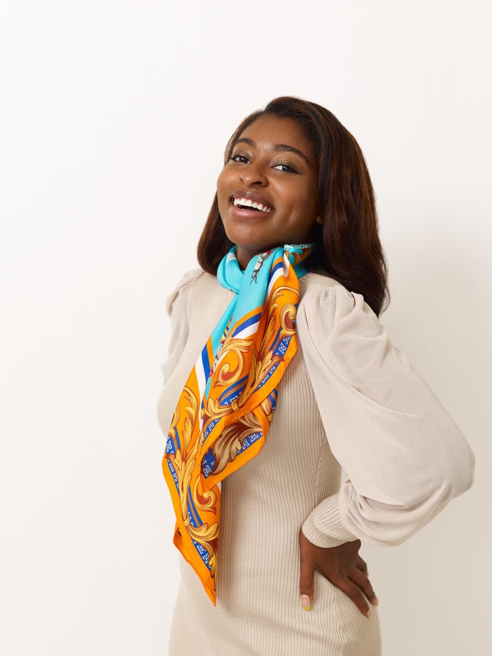 Empowered Expression  Silk Square Scarf – Metri Holliday